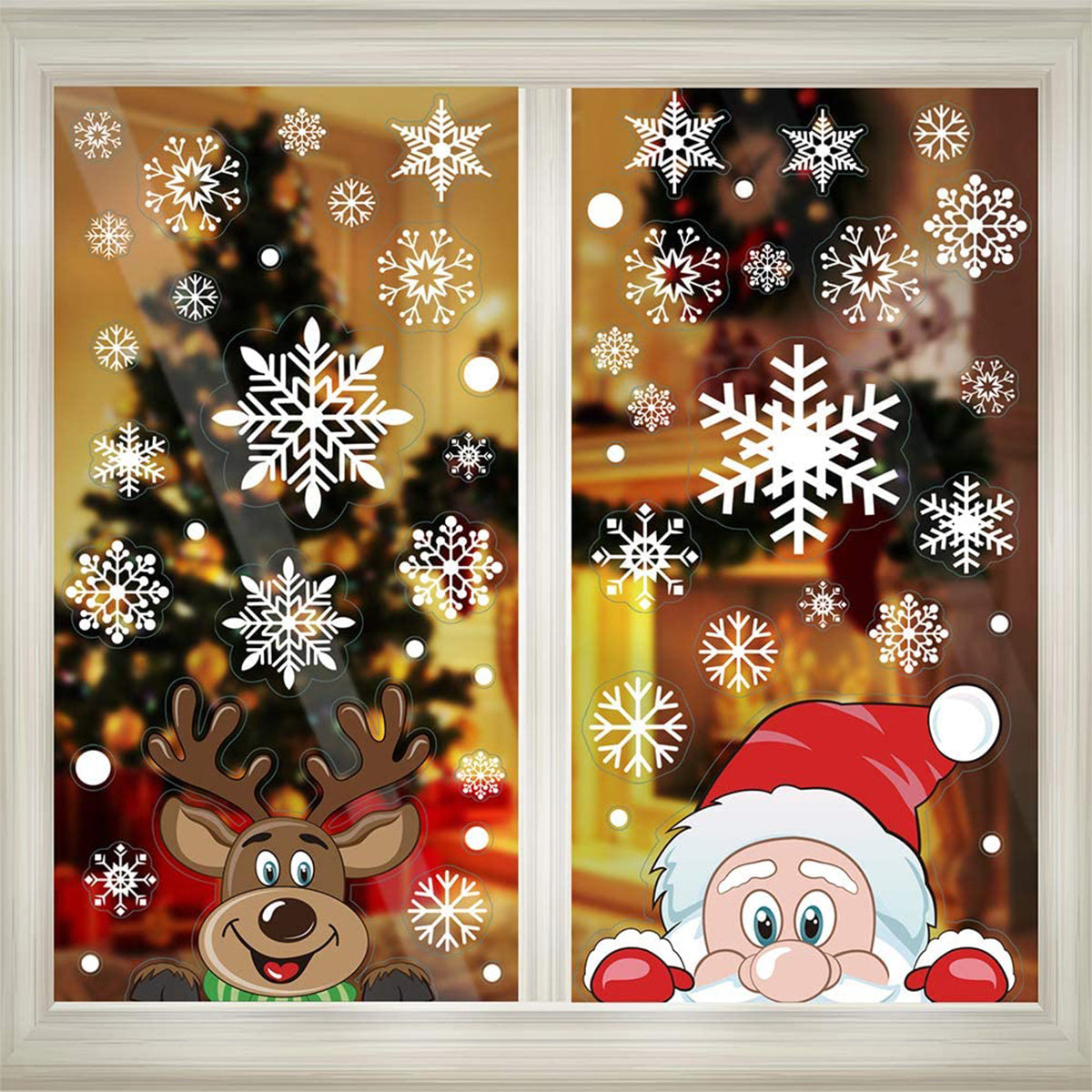 Christmas Snowflake Window Clings Stickers