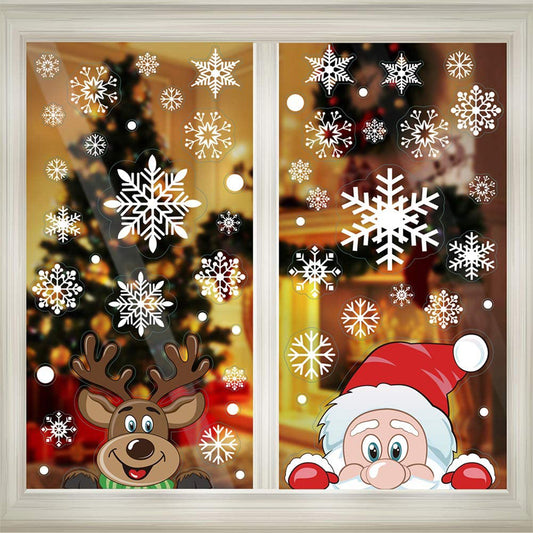 Christmas Snowflake Window Clings Stickers